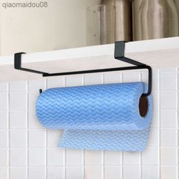 White Black Toilet Paper Roll Rack Home Organiser Tissue Hanger Under Cabinet Towel Holder Rack Hanger Bathroom Accessories L230704