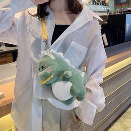 Cute Plush Bag for Women 2023 New Cute Cartoon Cute Girl Small Messenger Bag Cute Dinosaur Mobile Bag Shoulder Bag