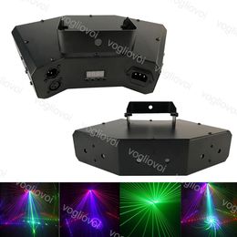 Laser lighting 40W 6 Lens DMX512 RGB Scanning Line Beam Voice Activated Aluminium For Indoor Stage Disco Dj Equipment DHL313x