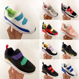 Big Kids Designer Brand Slip on 90 Running Shoes Athletic Youth Baby Toddler Classic Children Boys Grils Sneakers Plate-forme Outdoor Sports Trainers 26-35