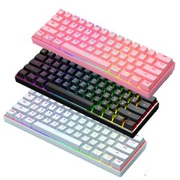 60% RGB Backlight Mini Mechanical Gaming Eagiacme Blue Switch Keyboard Bluetoot Wireless 2 4Ghz USB Wired 3 Mode Connection Suppor302i