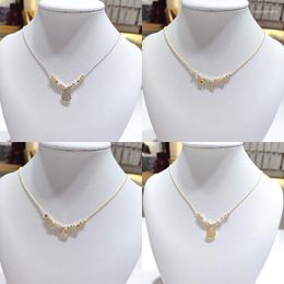 Chains 2023 Beads Neck Chain Butterfly Choker Necklace Gold Color Chocker Jewelry On The Pendant Collar For Women