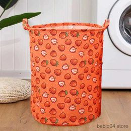 Storage Baskets Practical Moisture-proof Dirty Laundry Clothes Basket with Handle Dirty Laundry Basket Large Capacity Dorm Supply R230720