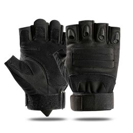 Cycling Gloves Men Summer Outdoor Sport Half Finger Fight Breathab Mitten Special Forces Protection Pad Fitness Non Slip Riding Glove N4 HKD230720