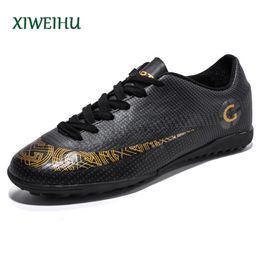 Safety Shoes XIWEIHU Summer Child and Adult Soccers Ankle Football Sneakers TF AG Boot Grass Training Sport Large Size 47 48 49 230719