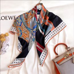 Women Scarf Foulard Satin Scarf Female Silk Head Scarves For Ladies Hand Sewn Edges Scarf 90269w