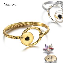 10pcs lot New Vintage Snap Bangle Women Interchangeable Jewelry with Circle Ring Link fit 18mm Snap Button NN-724 10234C