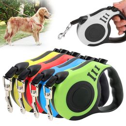 Dog Collars Leashes 3m5m Durable Dog Leash Automatic Retractable Nylon Cat Lead Extension Puppy Walking Running Lead Roulette For Dogs Pet Products 230719