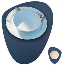 Table Mats PU Leather Heat Resistant Oil-Proof Mat Waterproof Washable Non-Slip Placemat Home Tools And Accessories