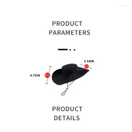 Berets Women Men Sun Hats With Adjustable Chin Strap Solid Colour Wide Brim Bucket Cap For Outdoor Climbing Fishing