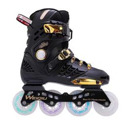 Inline Roller Skates Professional Flat Inline Roller Skates Adult Flash Speed Skating Shoes Sport Women Men 4 Wheels Sneakers Beginners HKD230720