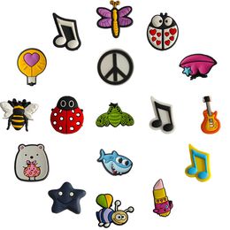 Shoe Parts Accessories Cartoon Cute Charms For Clog Sandals Musical Note Kawaii Pvc Decoration Jibz Drop Delivery Ott79