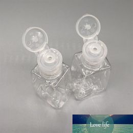 Square Transparent 30 ml Hand Sanitizer Plastic Bottle Flip Cap 1OZ Sample Handwashing Fluid Bottle Portable Wash Gel Container232w