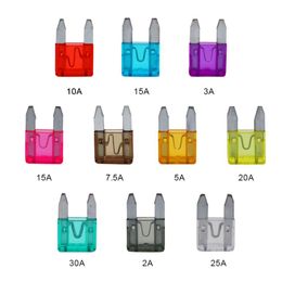 100PCS Mini Car Fuses 2A 3A 5A 7 5A 10A 15A 20A 25A 30A 35A Amp with Box Clip Assortment Auto Blade Type Fuse Set Truck245F