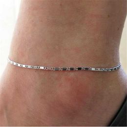 Sexy Anklet Ankle Bracelet Cheville Barefoot Sandals Foot Jewellery Leg Chain on Pulsera Tobillo for Women Halhal 230719