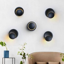 Wall Lamp 360 Degree Rotation Adjustable Led Lamps Nordic Modern Simple Wandlamp Luminaria Corridor Balcony Living Room Lights