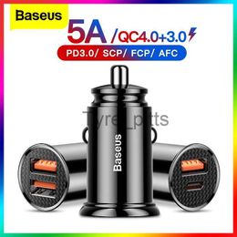 Other Batteries Chargers Baseus USB Car Charger Quick Charge 4.0 QC4.0 QC3.0 QC SCP 5A PD Type C 30W Fast Car USB Charger For iPhone Xiaomi Mobile Phone x0720