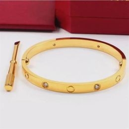 316L stainless steel Love Bracelet silver rose gold screwdriver bangle for women and men couple Jewellery with box set227e