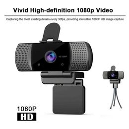 Webcams USB Web Camera Webcam Full HD 1080p Web Camera With Microphone Cover Video Camera For Computer Laptop PC Gamer Complete J230720