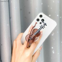 Mini Violin Cell Phone Grip Tok Korea Holder Stand Ring For iPhone Table Accessories Griptok Mobile Phone Bracket Hand Support L230619