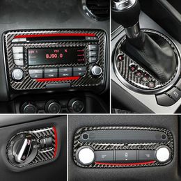 For Audi TT 2008-2014 Car Interior Accessaries Carbon Fibre Stickers Gear Shift Headlight Switch Panel Car Stickers and Decals326E