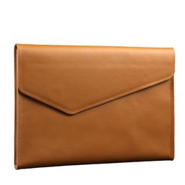 High grade Gneuine Leather A4 file business clutch bag folder large capacity cowhide skin briefcase whole230h