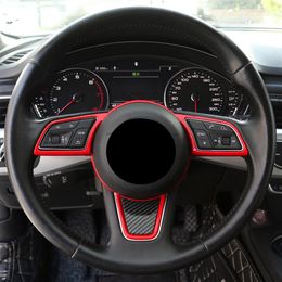 Car Styling Steering Wheel Decoration Frame Cover Trim ABS For Audi A3 8V A4 B9 A5 2017-2019 Interior Auto Accessories215e