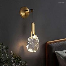 Pendant Lamps Nordic Simple Light Luxury Crystal Bedroom Bedside Lamp Creative Bar Table