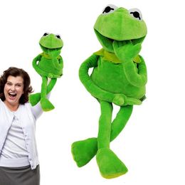 Puppets Kermit Frog Plush Hand Puppet Stuffed Animal Open Mouth Comet Kids Doll Boys Girls Toys Family Party Game Gifts 230719