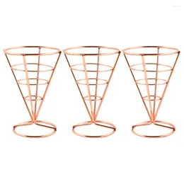 Flatware Sets Multi Purpose Basket Appetiser Serving Racks Snack Display Multi-use Fries French Cone Holder Fried Chicken