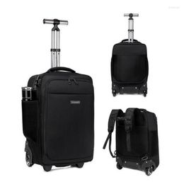 Suitcases 20 Inch Women Wheeled Backpack Travel Trolley Bags Rolling Luggage Professional Hand Bag Wheels46