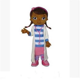 Professional custom lovely Doctors Mascot Costume Cartoon littler girl Character Mascot Clothes Christmas Halloween Party Fancy Dr241S