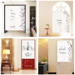 Curtain Japanese Cute Cartoon Animal Bedroom Door Shower Toilet Half Panel Living Room Blackout Home Decoration