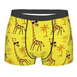 Underpants Funny Boxer Shorts Panties Men Cartoon Giraffe Underwear Animal Soft For Homme S-XXL