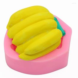 Baking Moulds 3D Banana Mousse Cake Silicone Mold DIY Chocolate Decoration Tool Resin Molds Silicon Mould 19-180