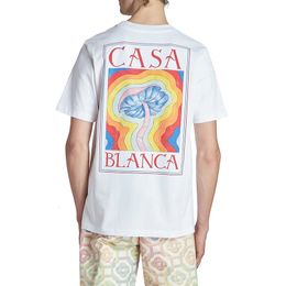 Mens TShirts Casablanca Fantasy Cloud Print Short Sleeve Summer CASA and Womens Loose Fit Fashion Brand Tshirt 230720