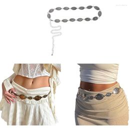 Belts 2XPC Waist Chain Women Metal Rope Casual Dress Belt Accessory For Ladies