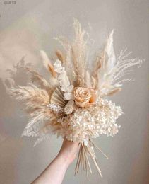 Dried Flowers Natural Dried Pampas Grass Flowers Bridal Bouquet /Bridesmaid Bouquet/Decorative Arch/Artificial Flower Arch/Wedding Arrangement R230720