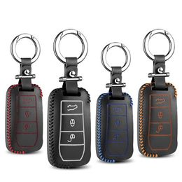 Car Key Bag leather OEM key cover For Porsche Cayenne 2007-2020 car key case holder car accessories283h
