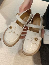 Sandals Winter Vintage Sweet Shoes Women Japanese Buckle Designer Kawaii Y2k Shoes Female College Style Pure Colour Casual Shoes 230719