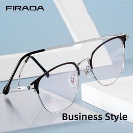 Sunglasses Frames FIRADA Fashion Eyeglasses Women's Comfortable Vintage Metal Eyewear 2023 Myopia Optical Prescription Glasses Frame For Men