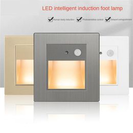 Wall Lamp LED Intelligent Induction Floor PIR Motion Detector Sensor Recessed Step Kitchen Night Lighting