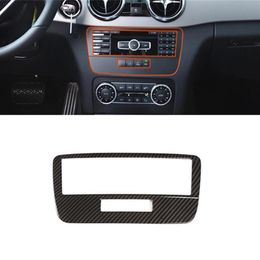 Carbon Fibre Colour Centre Console Air Conditioning Outlet CD Frame Decoration Sticker Trim For Mercedes Benz GLK X204 2013-15223U