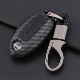 ontto for 5 Buttons Nissan Infiniti Remote Key Fob Cover Carbon Texture Black2757