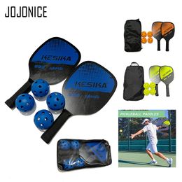 Squash Racquets Pickle Ball Paddle Set with Poplar Cushion 425inch Handle Portable Bag Cover Light Holder 230719