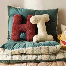 Plush Pillows Cushions INS Nordic 26 English Letters Throw Pillow DIY Name Bed Sofa Cushion Baby Sleep Toys Kids Room Decorations Po Props 230719