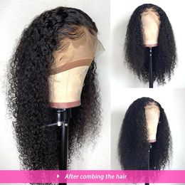 Deep Wave Wig 360 Lace Frontal Wig Pre Plucked With Baby Hair 180% Density Curly Human Hair Wigs For Black Women2160