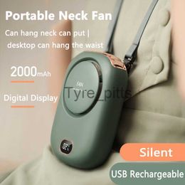 Portable Air Coolers 2022 Xiaomi Portable Neck Fan Air Cooler USB Rechargeable Mini Bladeless Electric Fan Hanging Handheld Silent Cooling Outdoor x0729