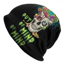 Berets Unisex Casual Hat Crazy Mad Skull Hippie Mushrooms Cap Winter Warm Beanies Adult Hip Hop Bonnet