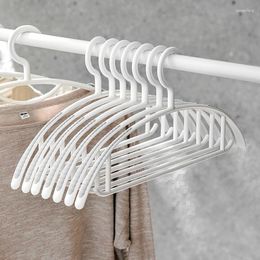 Hangers 10Pcs Wide Shoulder Semi-circular Hanger Seamless Hanging Organizer Clothes Household Non-slip Arc Design Plastic